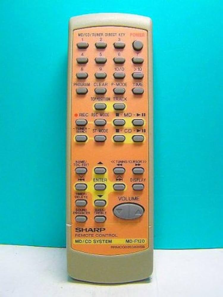 シャープ オーディオリモコン MD-F120 RRMCG0253AWSB rdzdsi3 Amazon.co.jp: シャープ オーディオリモコン MD-F120